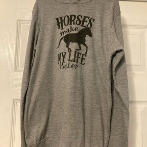 Youth light weight horse hoodie size M